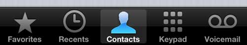 Select the Contacts option