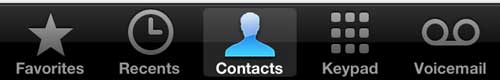 Select the Contacts option