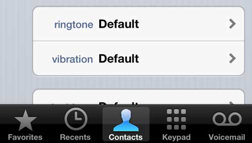 Select the ringtone option