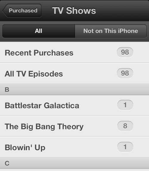 Select the show containing your desired episode