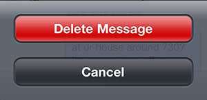 Tap the Delete Message button