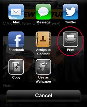 Select the Print option
