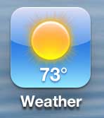 Launch the iPhone 5 weather app