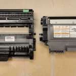The Brother HL2270DW drum and toner