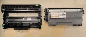 The Brother HL2270DW drum and toner