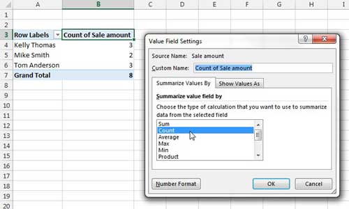 Change your PivotTable options
