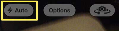 toggle the iphone 5 camera flash option