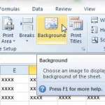 insert a background image in excel 2010