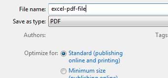 enter a name for the PDF file