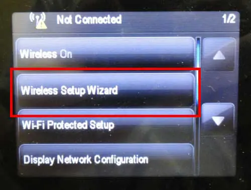 open the wireless setup wizard