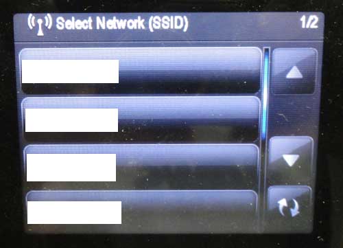 select the wireless network to connect to
