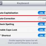 turn off the auto correction feature on the ipad 2
