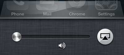 navigate to the screen with the airplay button