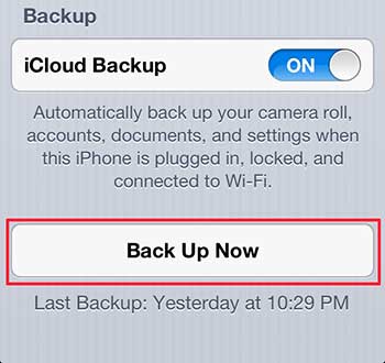 how to backup to icloud on the iphone 5
