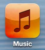 tap the music icon