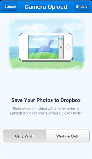 choose when dropbox should upload your pictures