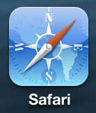 tap the safari icon