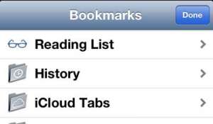 view your safari history on the iphone 5