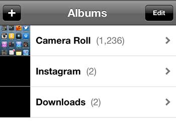 select the camera roll option