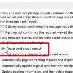 how to turn off read receipts in outlook 2013