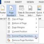 remove the page number from the first page in word 2013