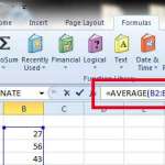 how to calculate average in Excel 2010