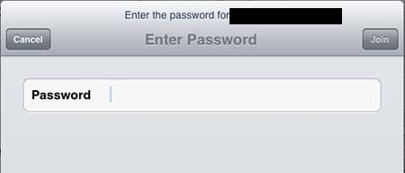 enter the wifi password