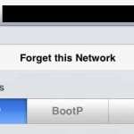 how to forget a network on the ipad 2