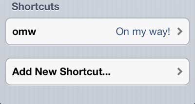 touch the add new shortcut button