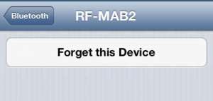 how to forget a bluetooth device on the iphone 5