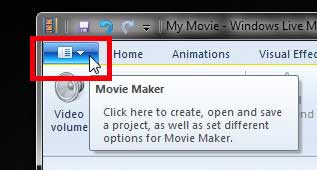 click the movie maker tab