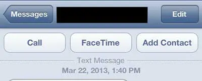 how to create a contact from a text message on the iphone 5