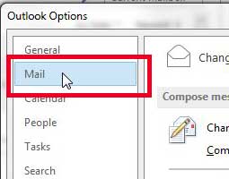 select the mail option