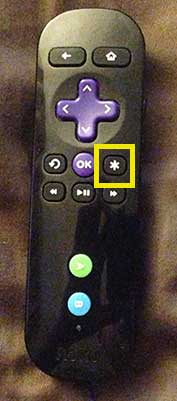 press the asterisk button on the remote control