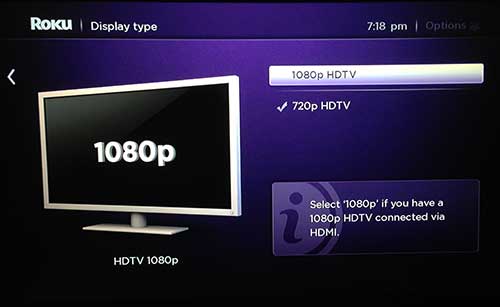 how to change the display type on the roku 3