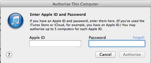 enter your apple id and password