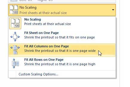 select the fit all columns on one page option