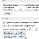how to create a backup in onenote 2013