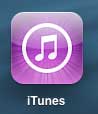 touch the itunes icon