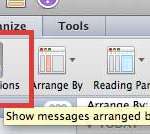 how to stop grouping messages by conversation in outlook 2011