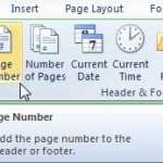 how to add a page number to the bottom in excel 2010