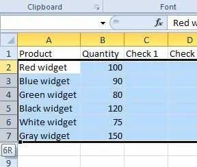 select the rows for which you want to change the height