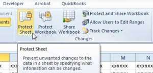 how to protect a worksheet in excel 2010