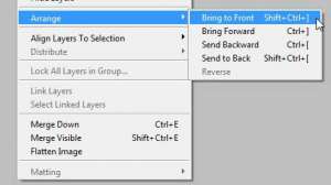 how to move a layer to the top in Photoshop CS5