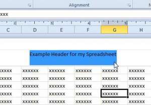 how to view the header in excel 2010