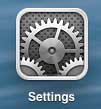 open the ipad 2 settings menu