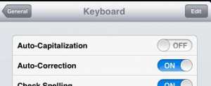 how to stop auto-capitalization on the iPad 2