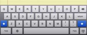 how to type with caps lock on the ipad 2