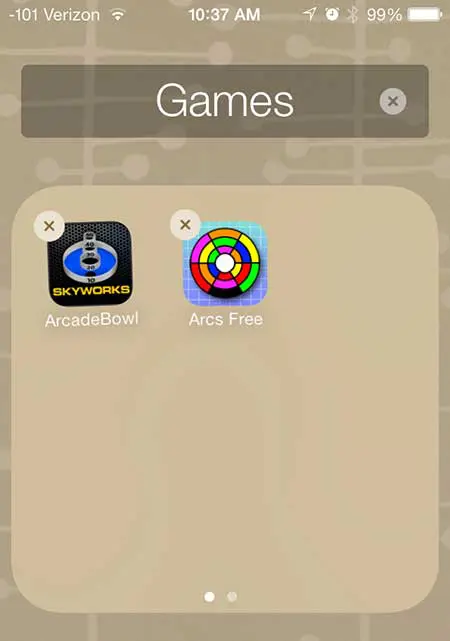how to make app folders on the iphone 5 in ios 7