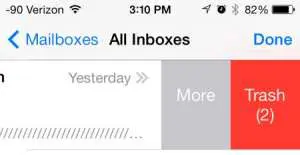 how to delete an email message in ios 7 on the iphone 5